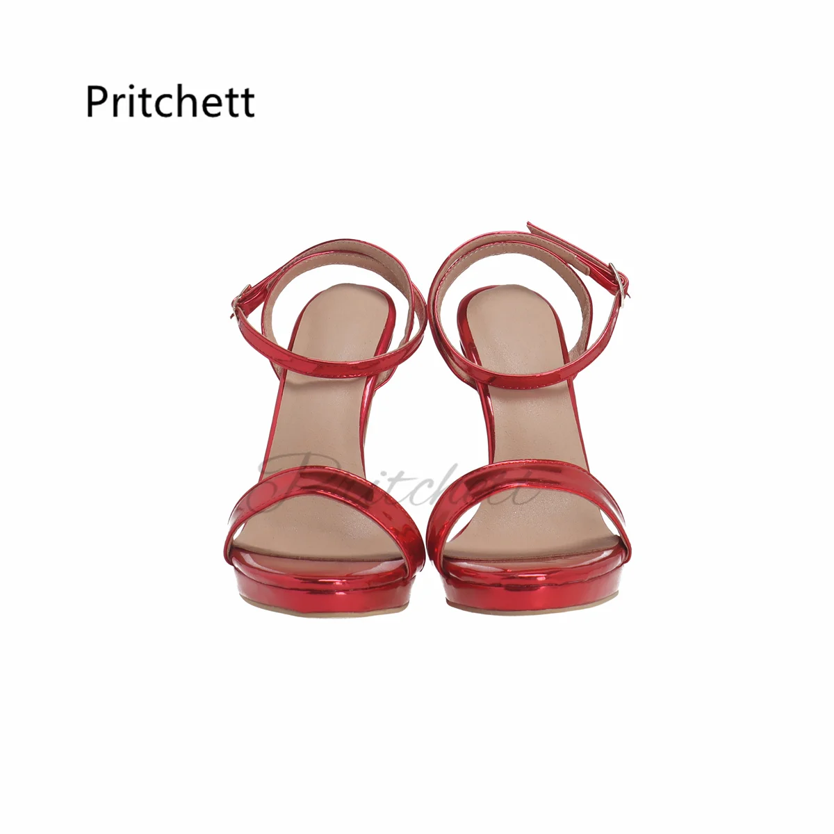 One Strap High Heels Sandals Women's Open Toe Summer Shoes Red Leather Stiletto Mature Concise Wedding Bride Shoe Female