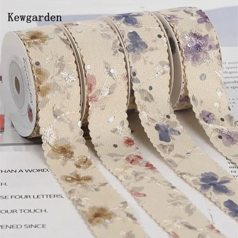 

Kewgarden 1 дюйм 25 мм вышитая волнистая лента с бантом Сделай Сам ремесленный материал для подарка упаковка одежды 55 ярдов