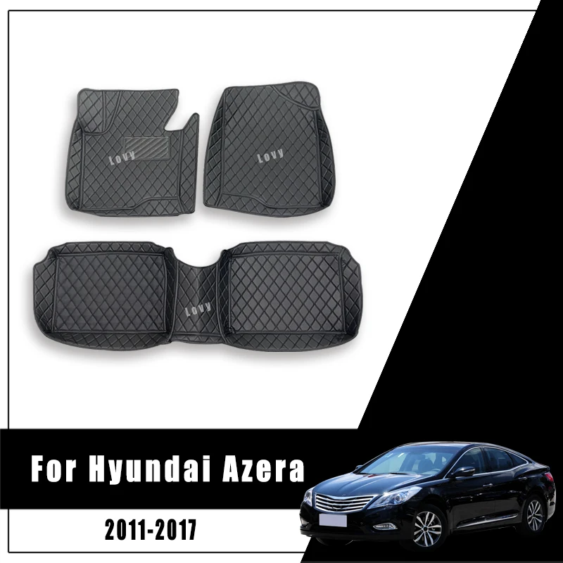 For Hyundai Azera 2017 2016 2015 2014 2013 2012 2011 Car Floor Mats Auto Interior Accessories Waterproof Carpet Dash Foot Rugs
