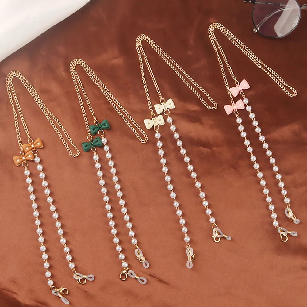 

Colorful Bow Glasses Chain Vintage Women Face Mask Holder Non-slip Lanyard Neck Hang Rope Strap for Girls Children New