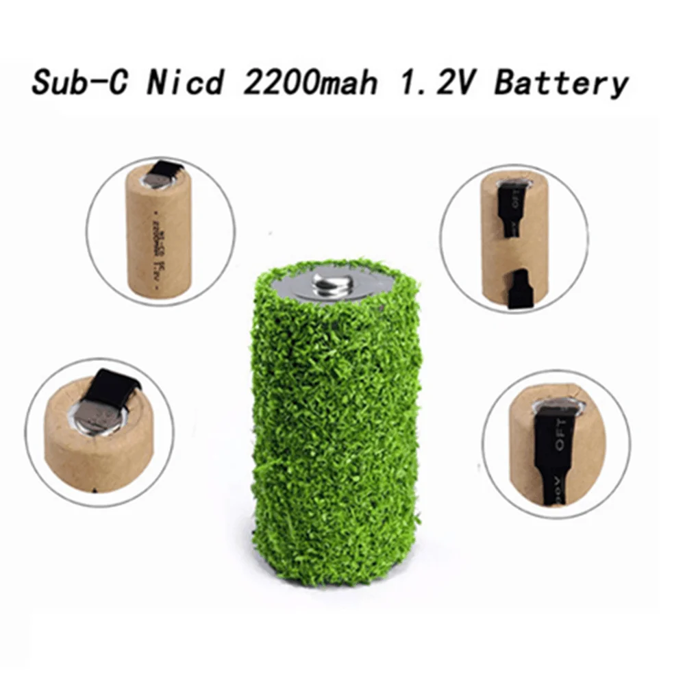 

2-20pcs Screwdriver Electric Drill SC Batteries 1.2V 2200mah Sub C Ni-Cd Rechargeable Battey With Tab Power Tool NiCd SUBC Cells