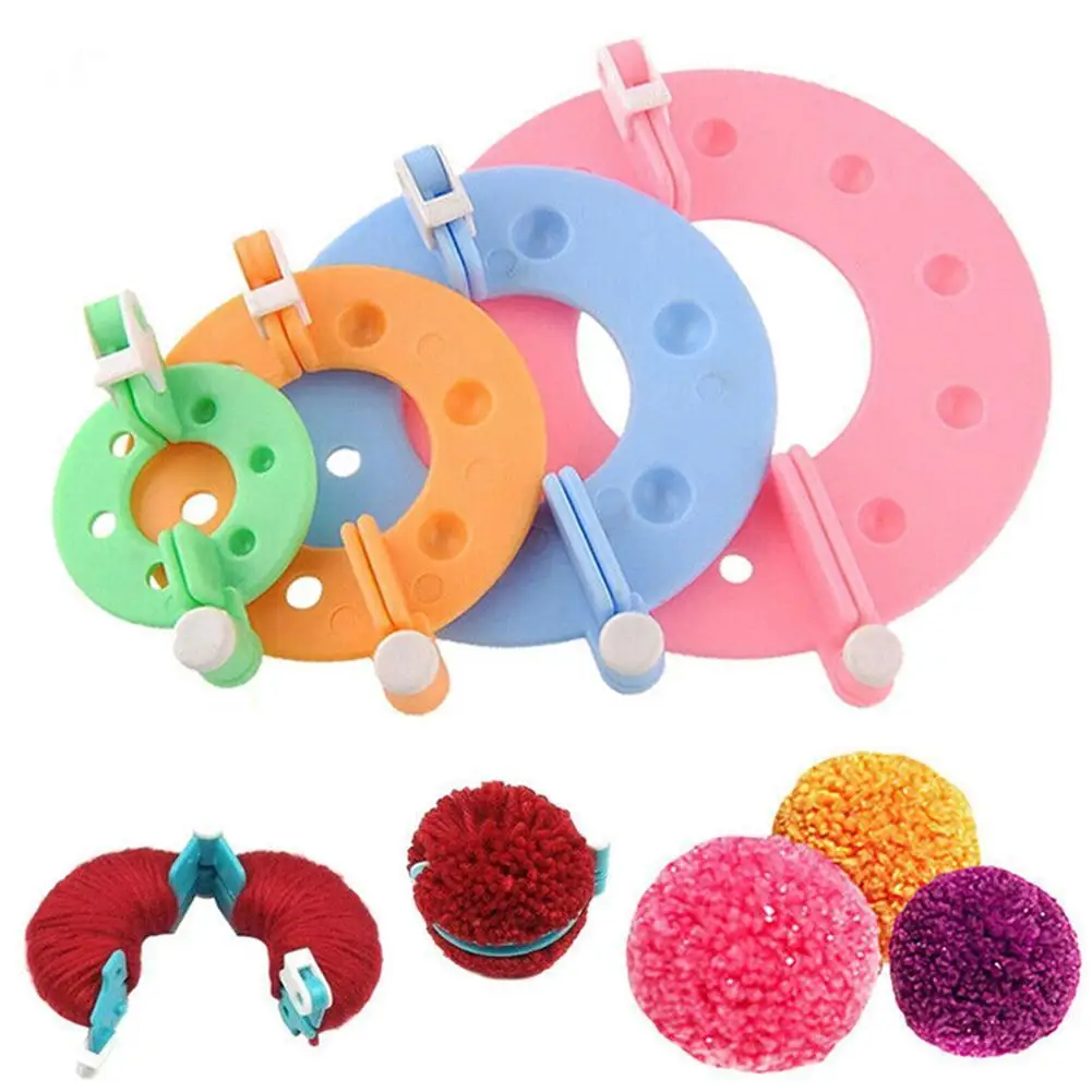 

8pcs Wool Ball Maker Knitted Tools Yarn Pompon Wool Plush Ball Set Fluff Ball Weaver Wool Ball Production Tools Pompoms