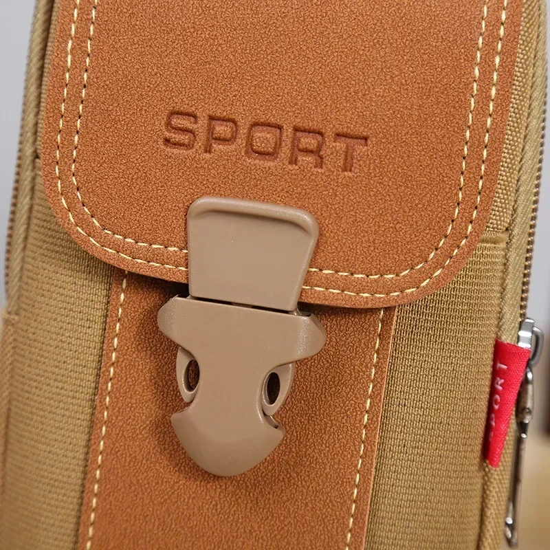 

Casual Bag Sports Men Waist Belt Pouch Mobile Multi-function Leather Pocket Purse Phone Male Bum Outdoor Travel Fanny Fashion