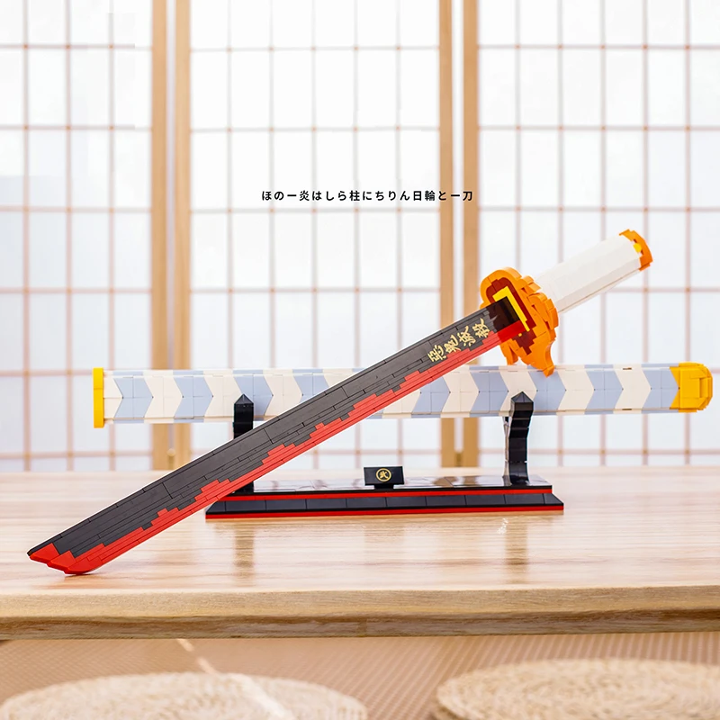 

Конструктор ничириновый меч, рассекающий демонов, модель в сборе, катана, аниме, нож, оружие, строительные блоки для детей, подарки 790 шт.