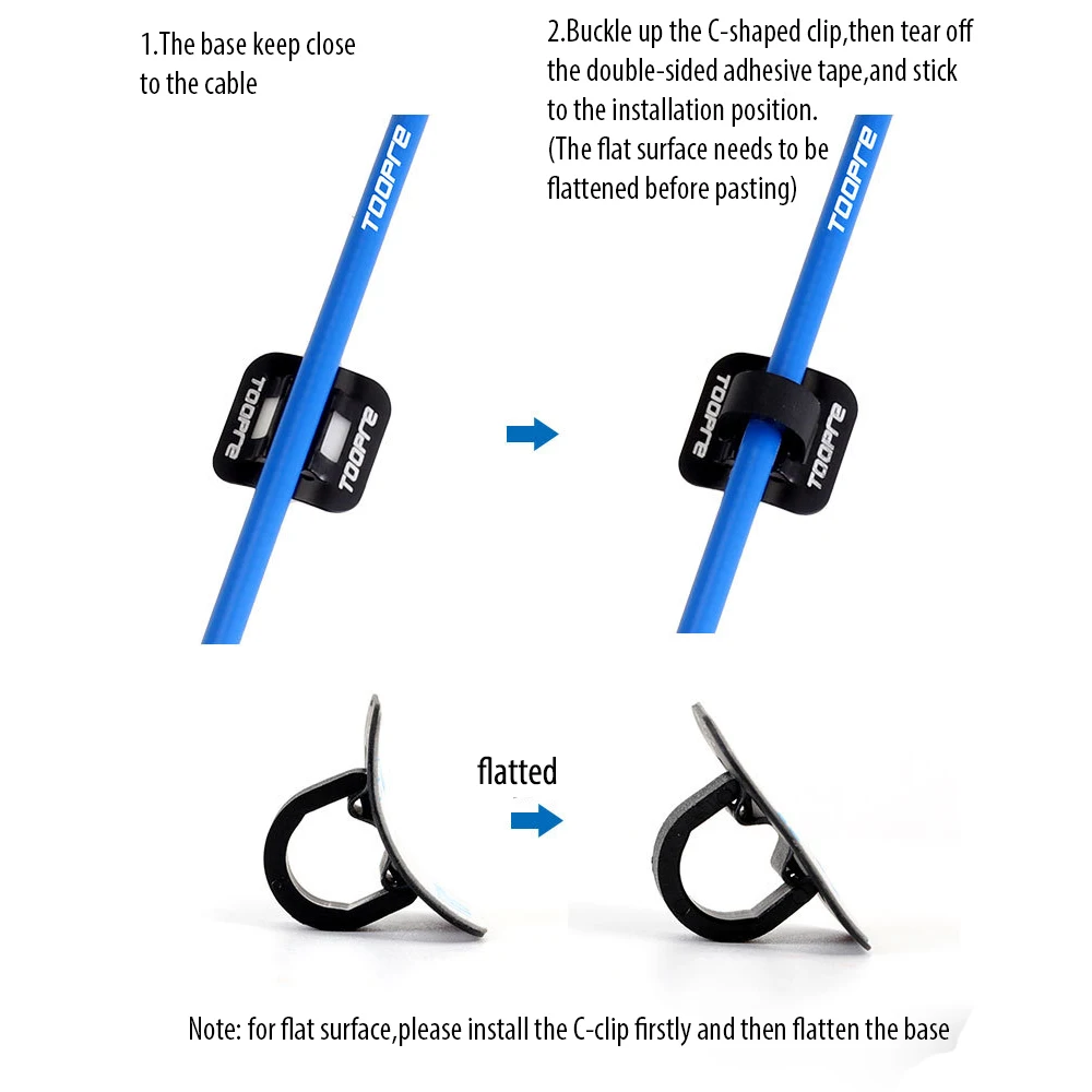 Велосипедный держатель для кабеля направляющий зажим клейкий алюминиевый сплав