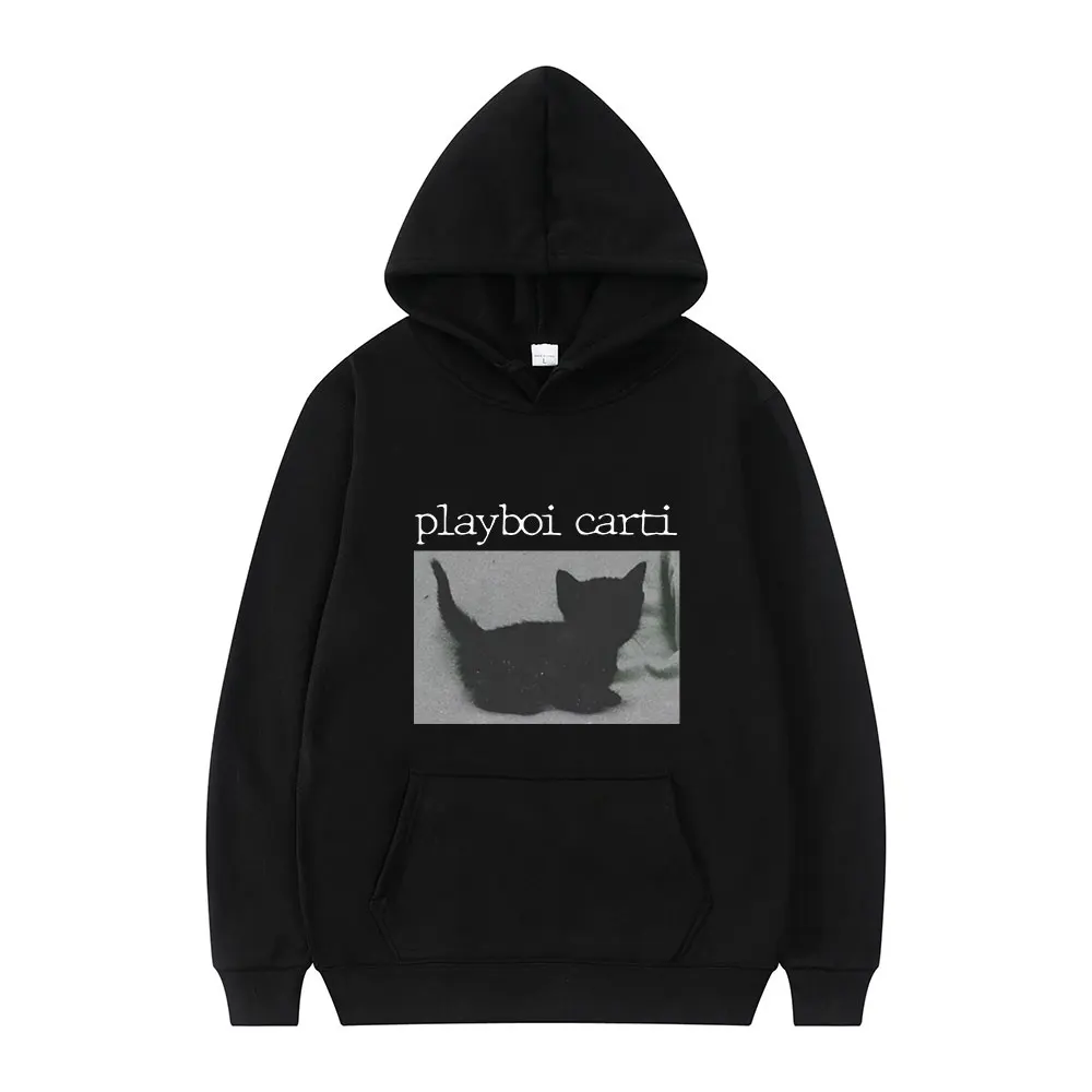

Хип-хоп, рэп-певица, Playboi, Carti, японский милый Принт с животными, зимний свободный спортивный дизайн с длинными рукавами, нишевой стиль, большо...
