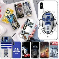 bandai star wars r2d2 phone case for iphone 13 12 11 pro mini xs max 8 7 plus x se 2020 xr silicone soft cover