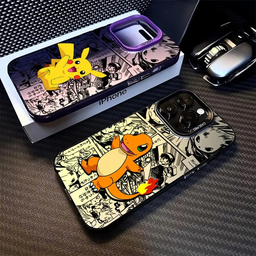 Чехол для VIVO Y15S Y16 Y17S Y21 Y22S Y27 Y50 Y91 Y93 V23 V25 V27 V29 S1 Pro 5G Matte Anime Pikachus Cover Противоударная