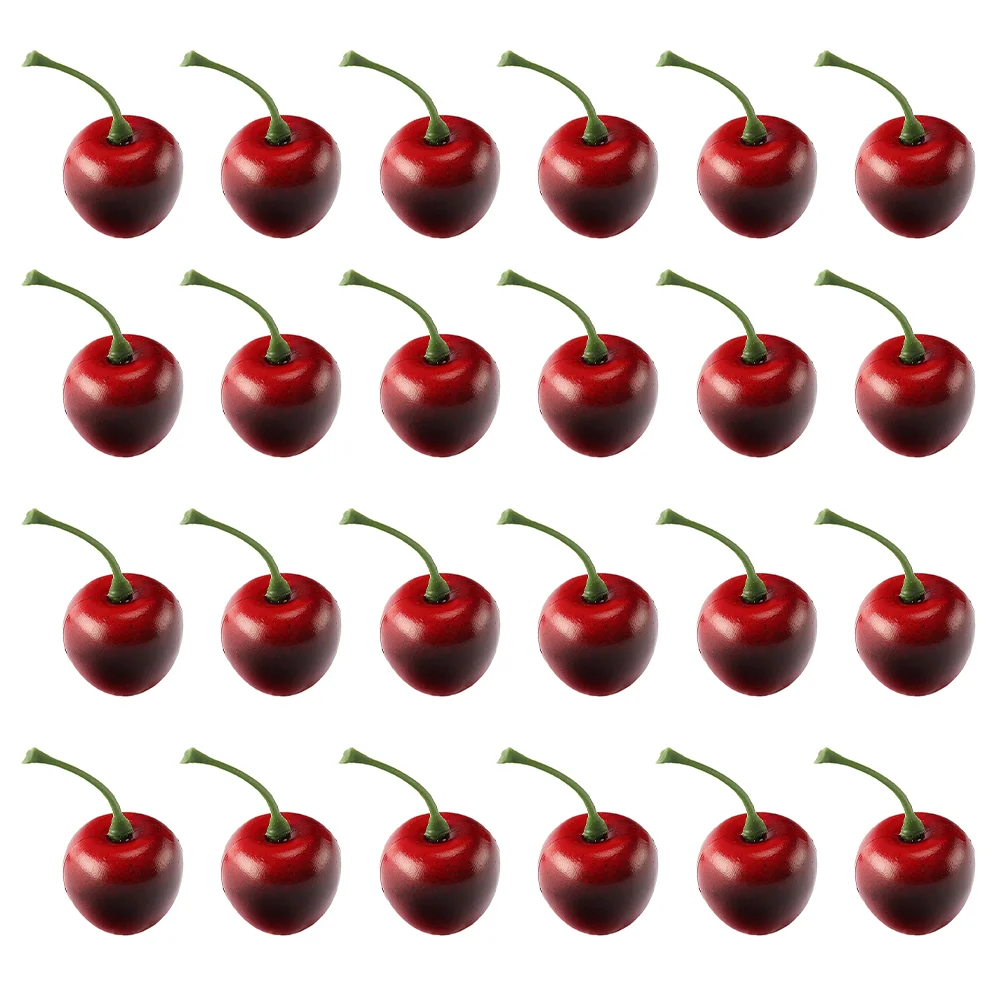 

Fruit Cherries Realistic Artificial Berry Simulation Decor Red Simulated Props Photography Decoration Favors Party Easter