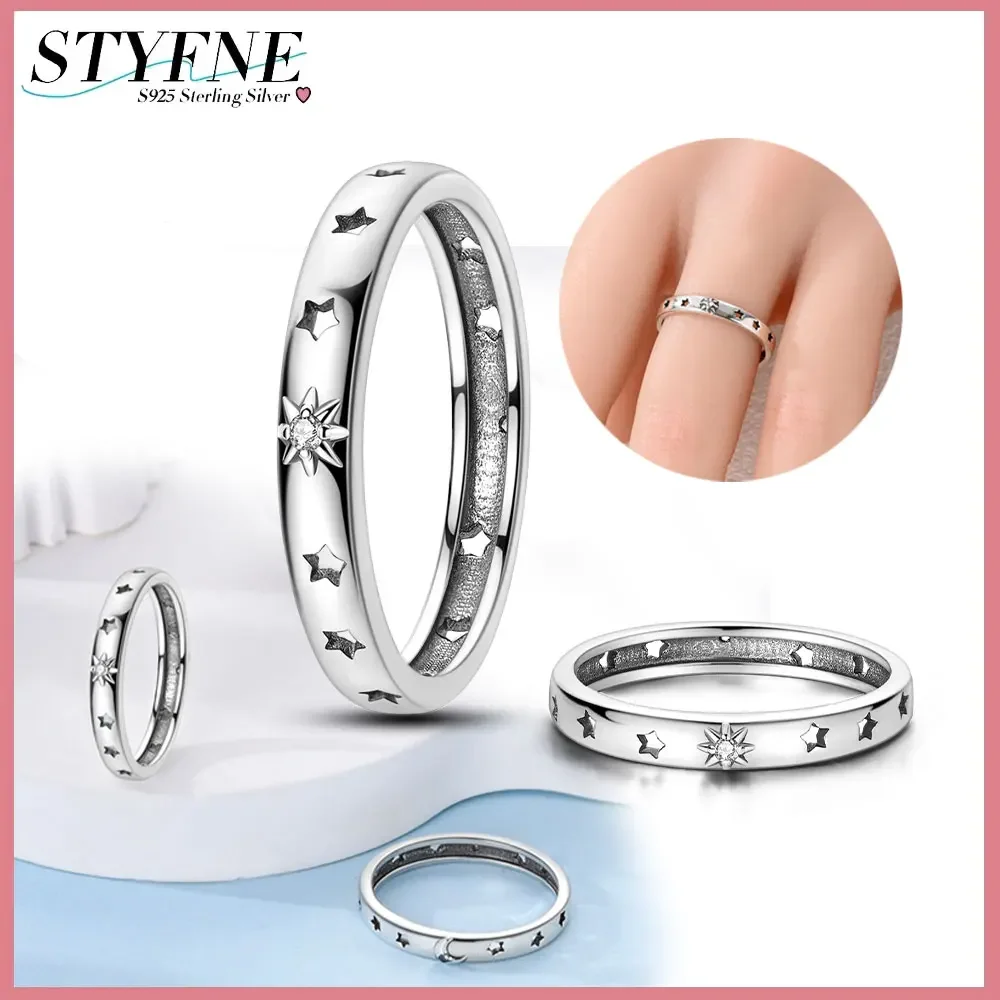 Оригинальное кольцо из стерлингового серебра 925 пробы сверкающее загадочное