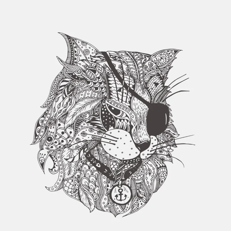 

Funny Pattern Cool Cat PVC Motorcycle Car Sticker.