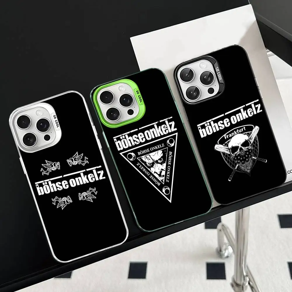Фото Чехол для телефона Hot Rock Band B-Bohse Onkelzs для iPhone 17 16 15 14 13 12 11 Pro Max Plus, цвет серебристый №1