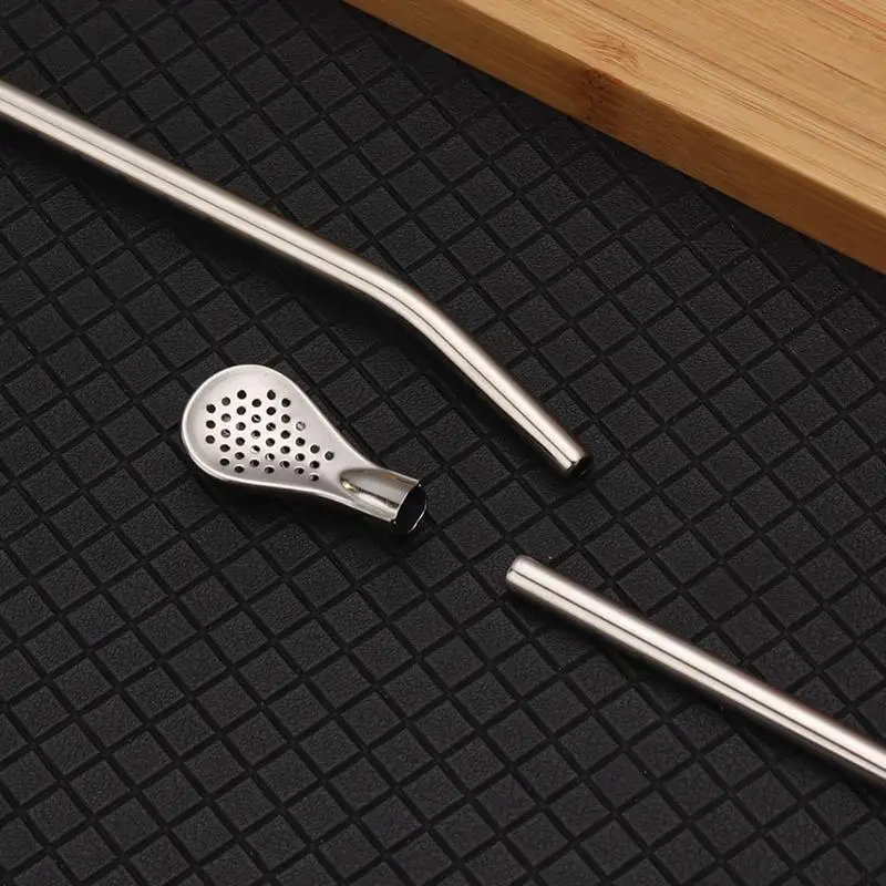 

Filter Straw Spoon Filtered Spoon Straw Strainer Stirrer Stainless Steel Portable And Multifunctional Bombilla Drinking Straws