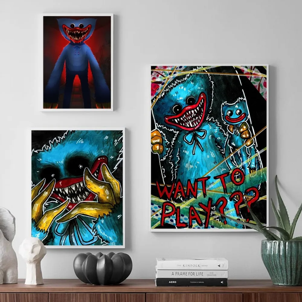 H-Huggy-плакат-W-Wuggy игровая белая бумага плакат бумажная наклейка постеры для