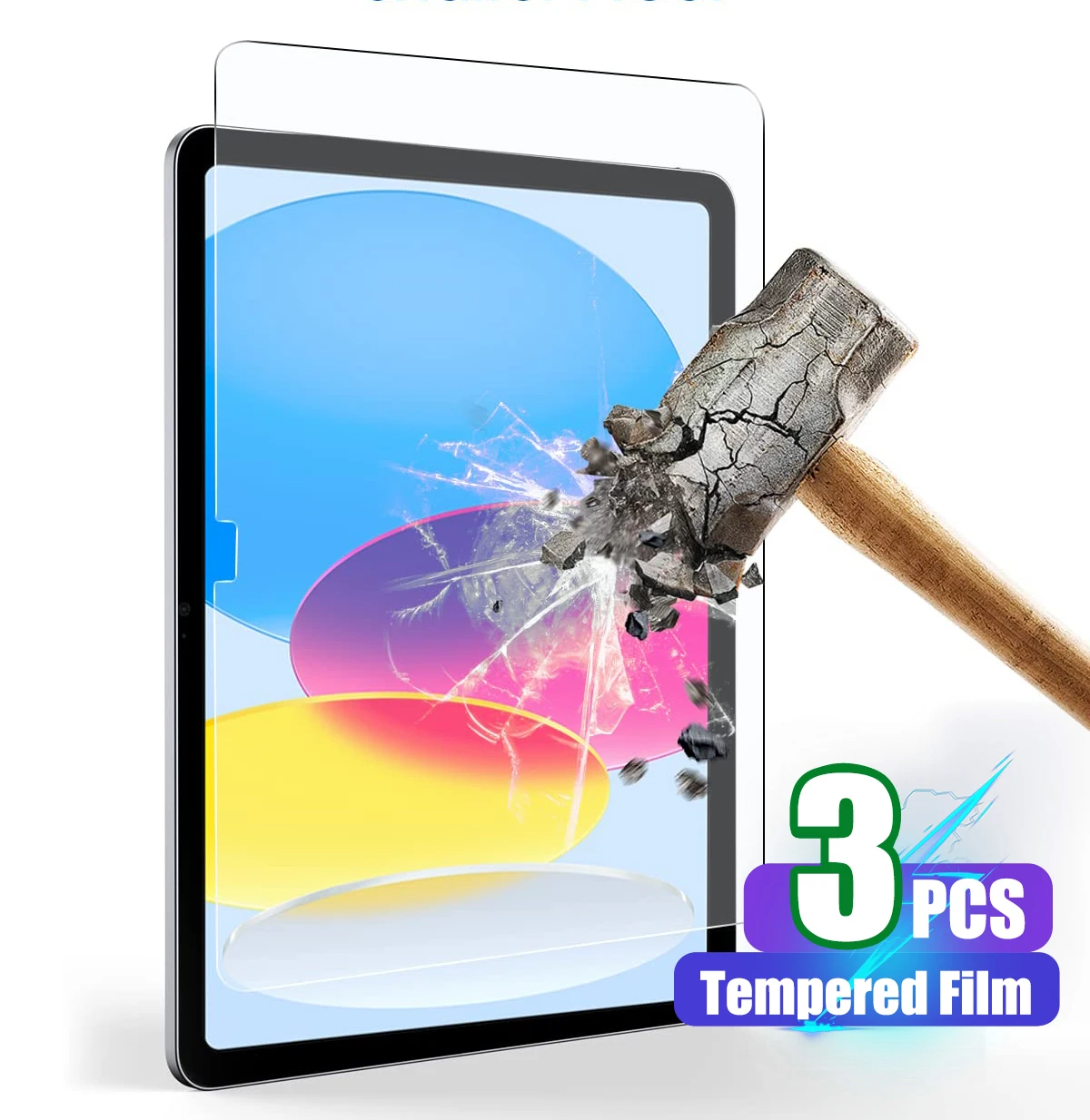 

Screen Protector for iPad 10th Generation 10.9 Inch 2022 9H Tempered Glass film Face ID & Apple Pencil Compatible