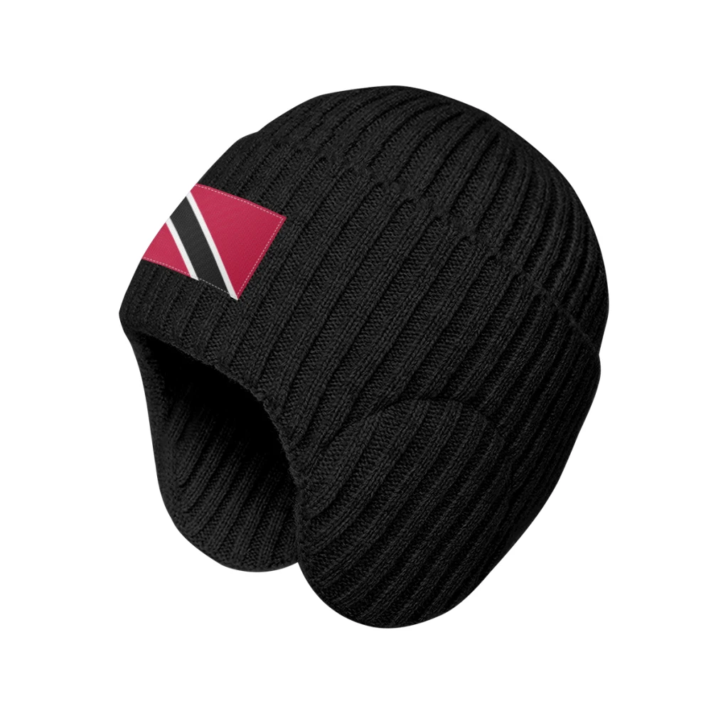 Мужская зимняя вязаная шапка с флагом Тринидада и Тобаго