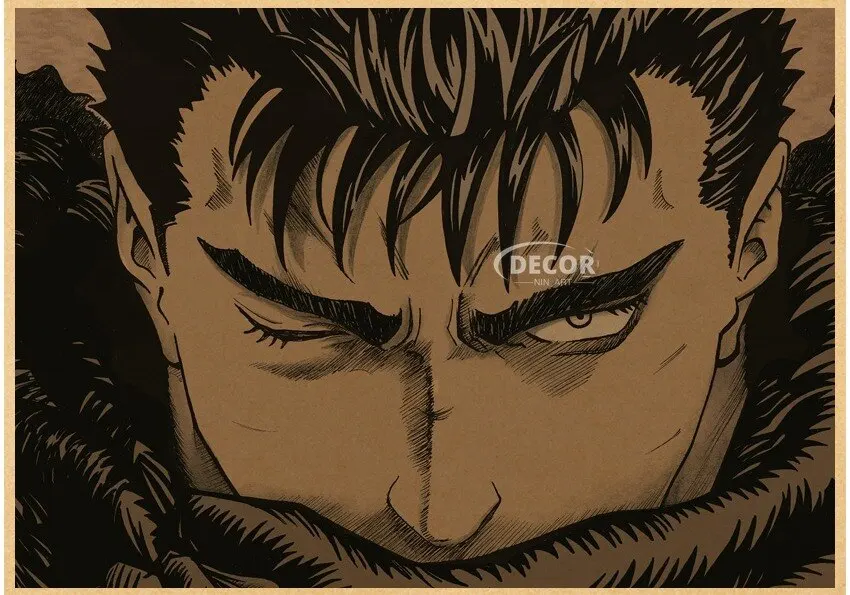 

Классический аниме постер Berserk на холсте