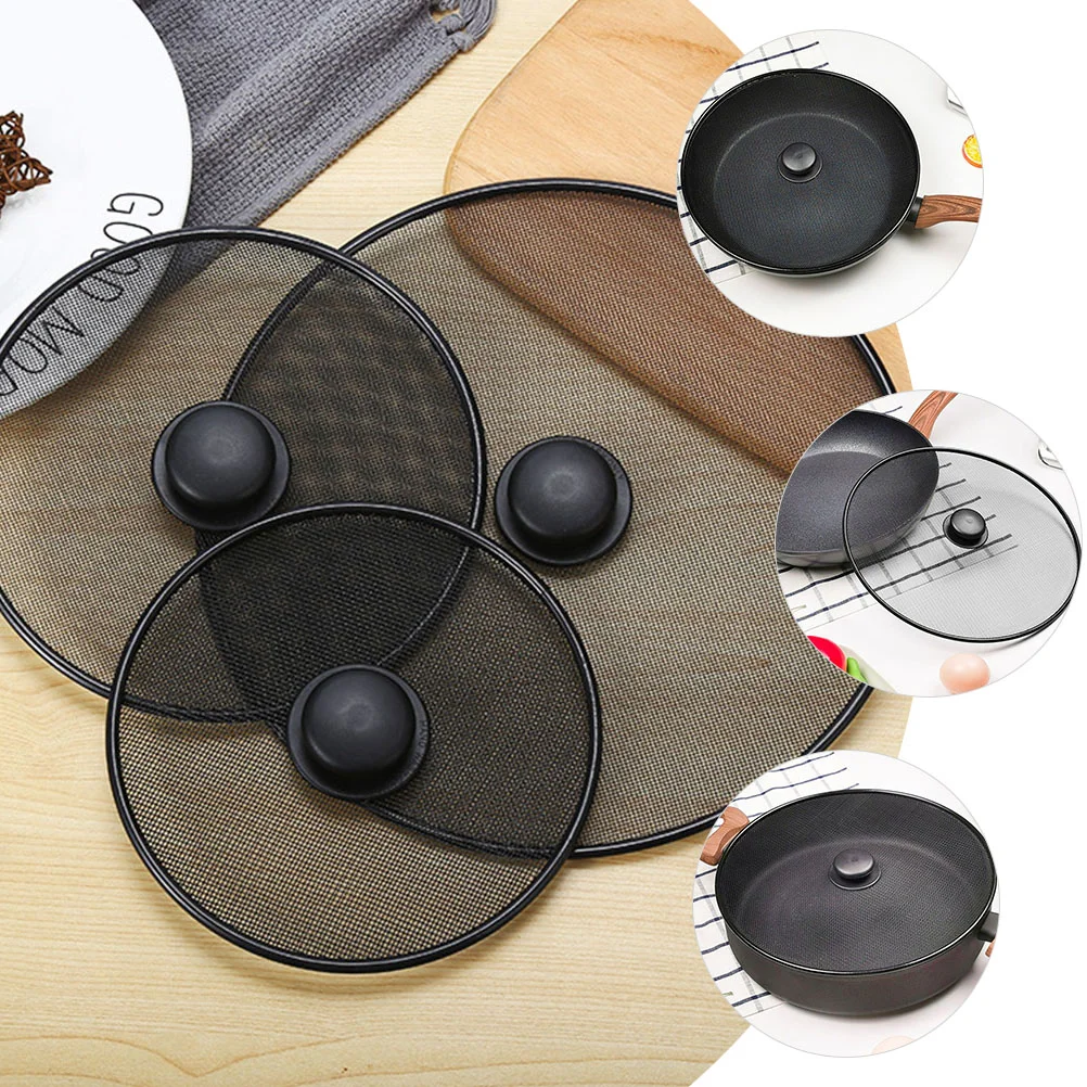 Крышка с защитой от брызг Легко чистящаяся крышка кастрюли для сковороды экрана