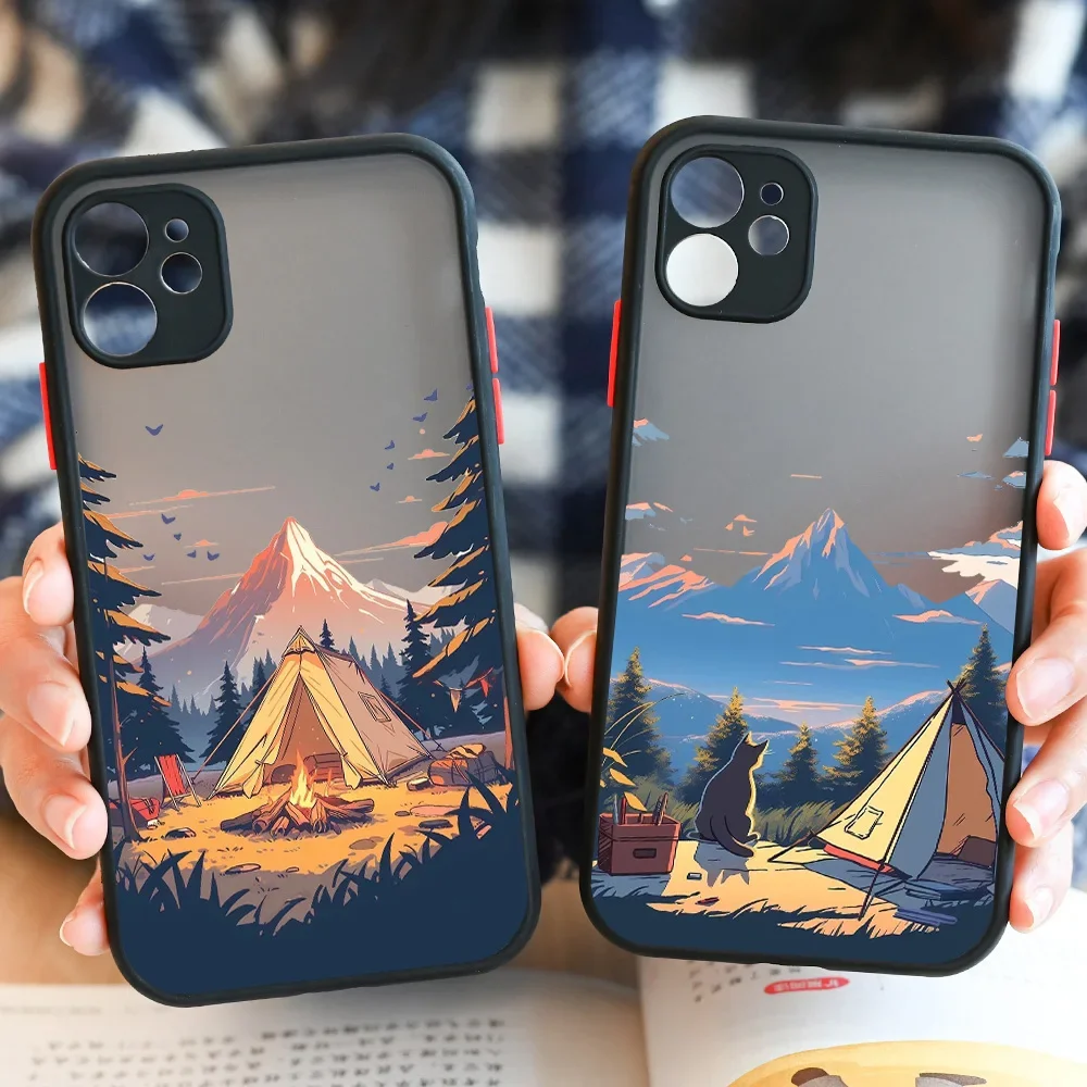 Матовые чехлы для Apple iPhone 13 Pro Max mini 14 15 16 12 11 Plus SE