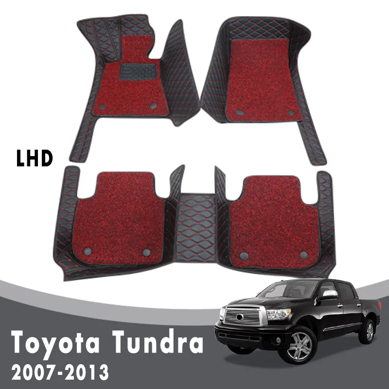 

Car Floor Mats Carpets For Toyota Tundra 2013 2012 2011 2010 2009 2008 2007 Luxury Double Layer Wire Loop Auto Interior Custom