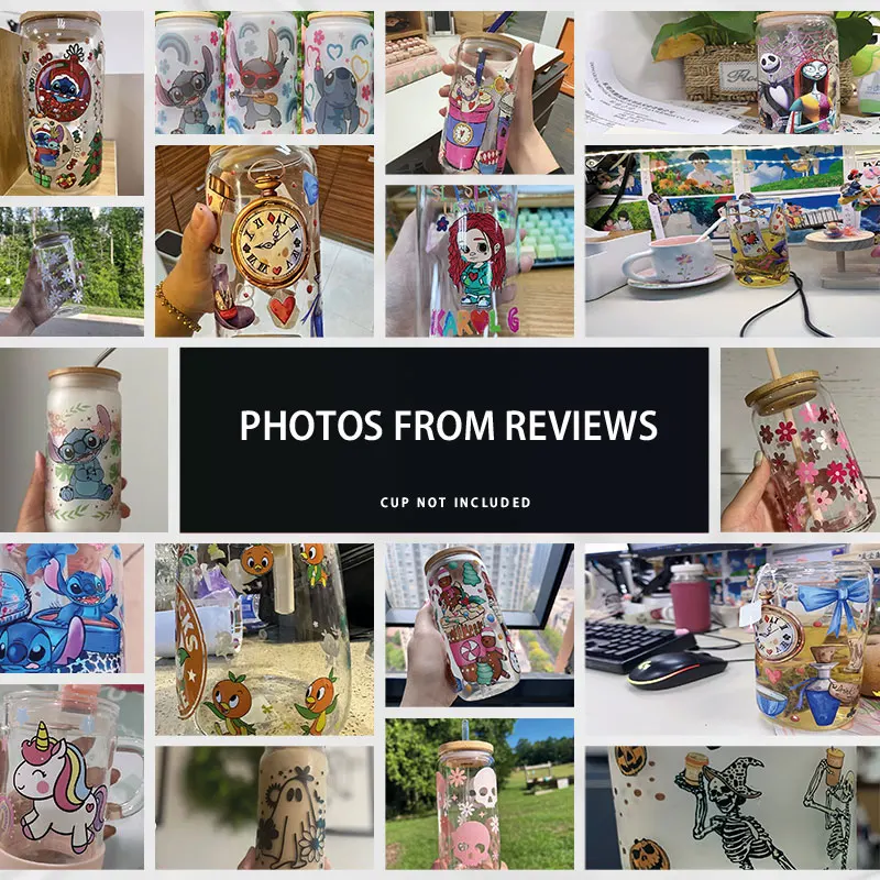 Стежка Рождественская любовь сладкие наклейки на стеклянные чашки обертка для