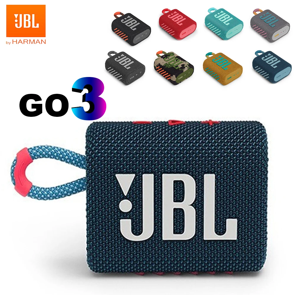 

100% Original JBL GO 3 GO3 wireless Bluetooth Speaker Subwoofer Outdoor Speaker IP67 Waterproof Mini Speaker Bass Sound 6 colour