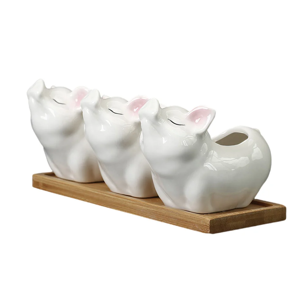 

1 set of Ceramic Flowerpot Cartoon Design Pot Planter