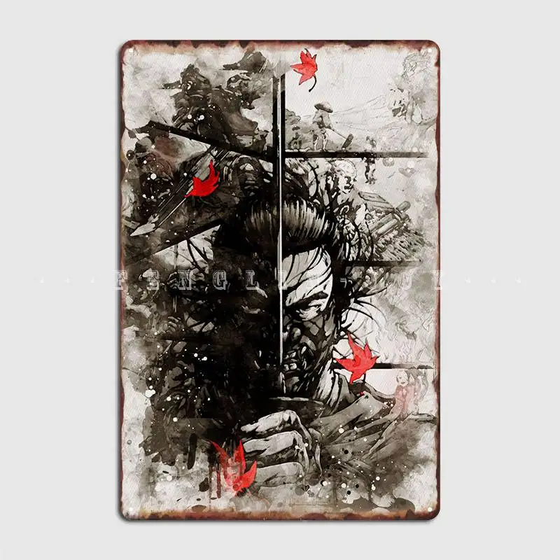 

Ghost Of Tsushima Metal Sign Plaques Club Bar Cinema Garage Design Tin Sign Poster