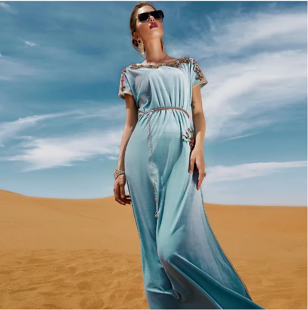 Ramadan Eid Mubarak Abaya Dubai Arabic Turkey Islam Indian Muslim Prayer Long Evening Dress Robe Femme Abayas For Women Kaftan