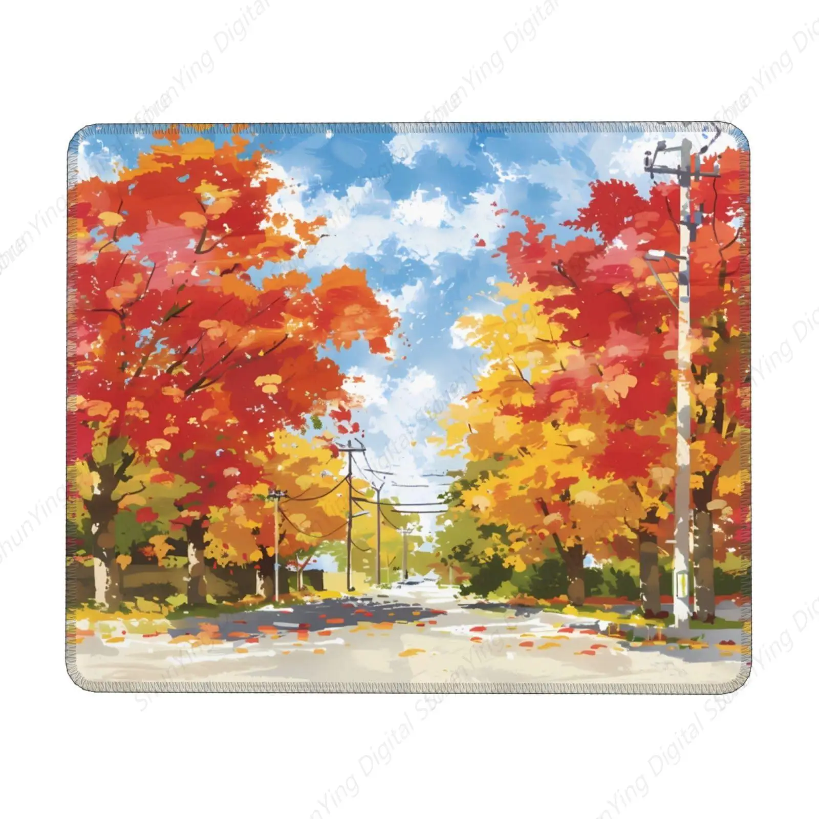 Осенний кленовый коврик для мыши с водонепроницаемой поверхностью и