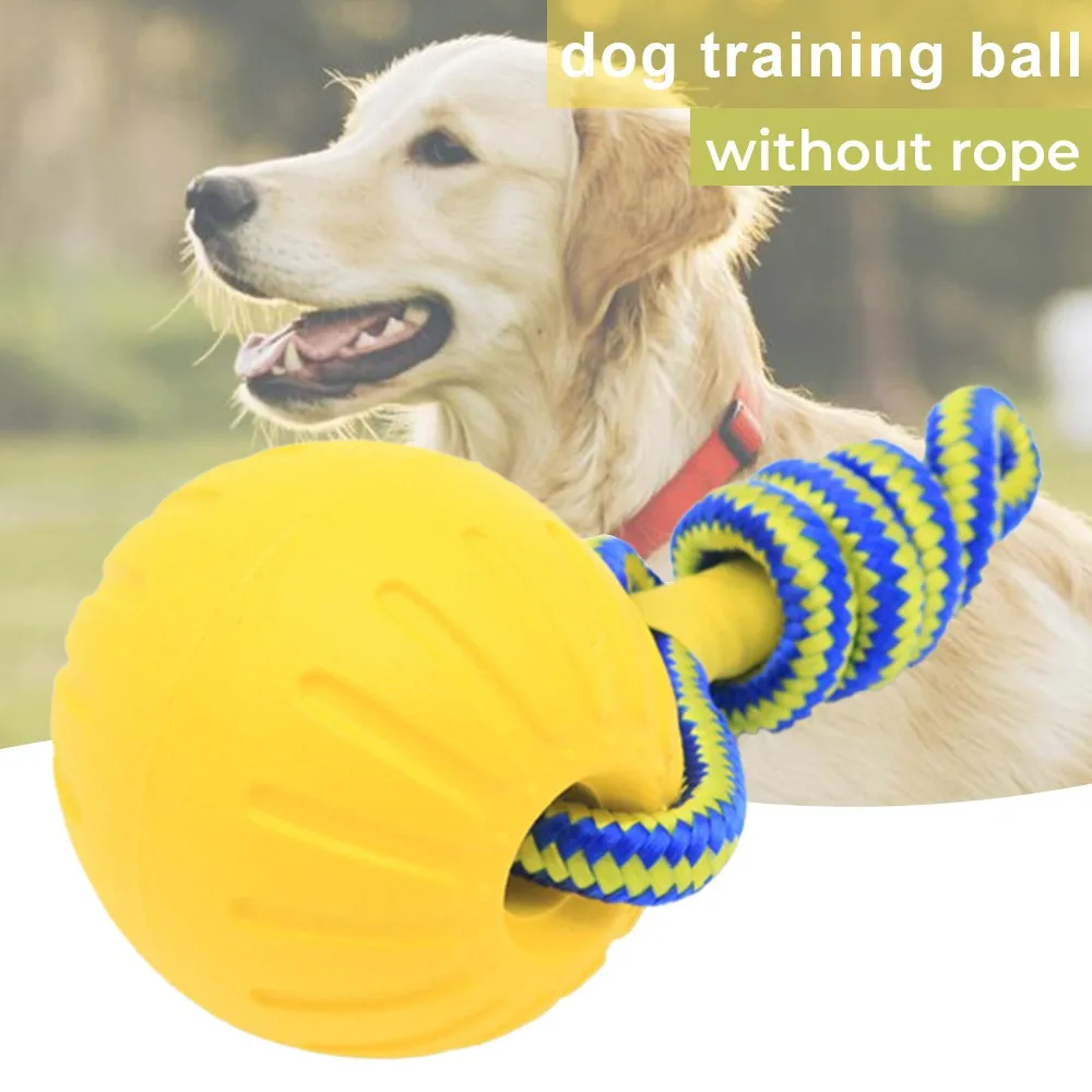 

Pet Ball Toy without Rope Interactive Dog Training Chew Tooth Cleaning Indestructible Healthy Solid Core EVA Durable Elastic Toy