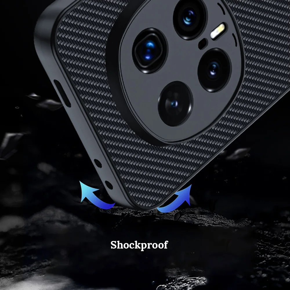 Фото Чехол для мобильного телефона Honor Magic 8 Pro, противоударный кожаный чехол из углеродного волокна, защита всего корпуса, мягкий тонкий корпус №2