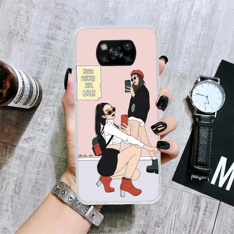 Чехол для телефона с надписью Best Friends Forever BFF Xiaomi Poco X3 X4 Nfc M3 M2 M4 Pro F3 F2 F1 Mi Note 10 Lite A3 A2 A1