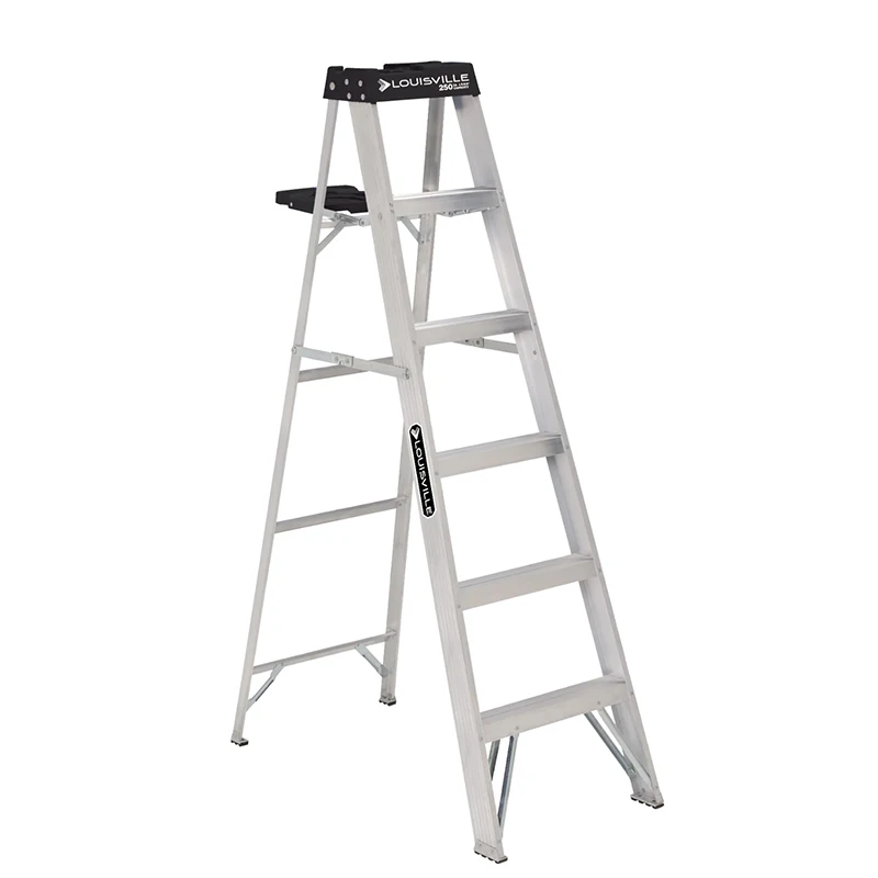 

Louisville Ladder 6'- 10' Aluminum Step Ladder , 250 lbs Load Capacity