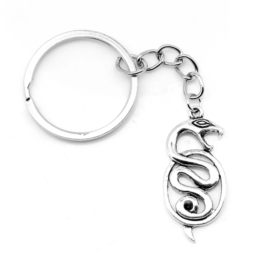 

1pcs Antique Silver Color 16x35mm Snake Keychain Handmade Jewerly Diy