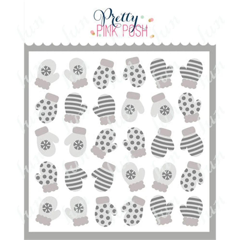 

New Scrapbooking Supplies Mittens Layered Stencil Paper Card Album Diy Craft Template Decoration 2022 Christmas Album Molds