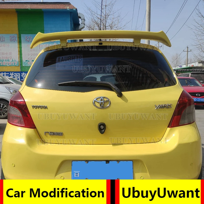 

Спортивный спойлер для Toyota Yaris 2008, 2009, 2010, 2011, высококачественный материал АБС-пластика из углеродного волокна, задний спойлер для багажника ...