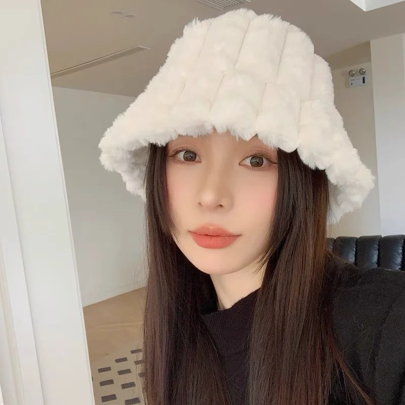Женская плоская Панама в полоску шапка из меха кролика теплая зимняя шапки для