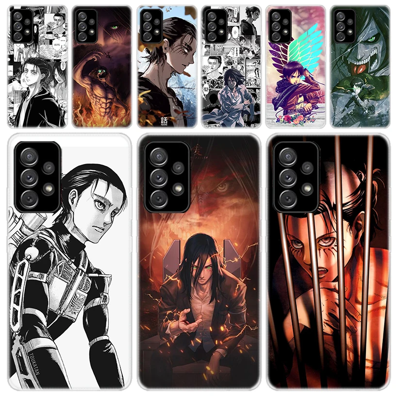 

Anime Attack on Titan Eren Transparent Soft Phone Case for Samsung Galaxy A51 A50 A41 A31 A21S A11 A40 A30 A20E A10 A6 A7 A8 + A
