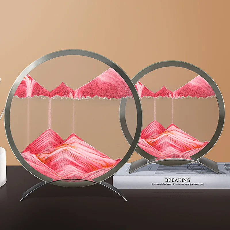 

Новинка 2023, 3d-пейзаж, плавучие песочные часы, окрашенные круглыми стразами, песочные часы ручной работы, креативный подарок, ювелирные изделия