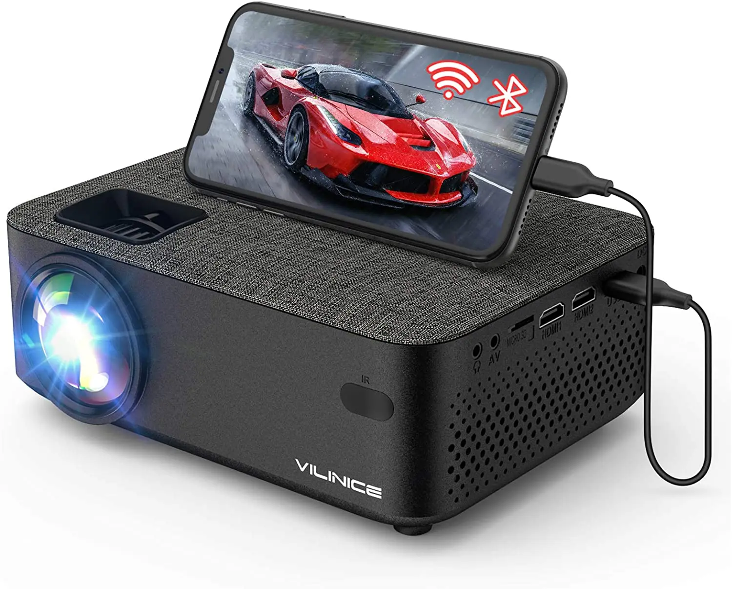 

Wi-Fi-проектор VILINICE 7500L с поддержкой Bluetooth, 1080P и 240