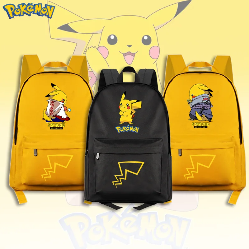 

Рюкзак с изображением покемона Пикачу из мультфильма аниме, школьная сумка, дорожный рюкзак, милый рюкзак