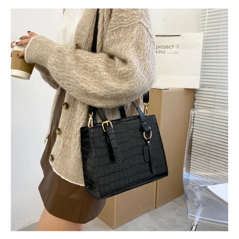 Stone Bag Large Capacity Fashion Trend Shoulder Bag Female Texture Tote Bag Bags for Women