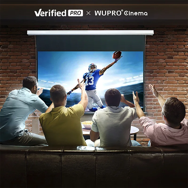 Новый проекционный экран 4K ALR Wupro Black Crystal Drop Down с моторизованным 92-120 дюймов для
