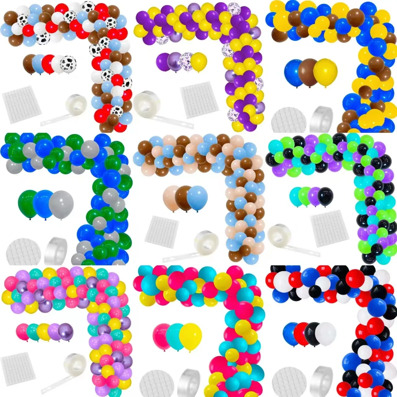 

122 шт., набор цепочек для воздушных шаров для мальчиков и девочек