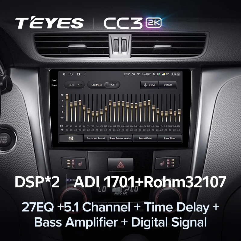 TEYES Тиайс CC3 2K Штатная магнитола For Сузуки Кизаши Suzuki Kizashi 2009 - 2015 до 8-ЯДЕР 6 + 128ГБ 27EQ
