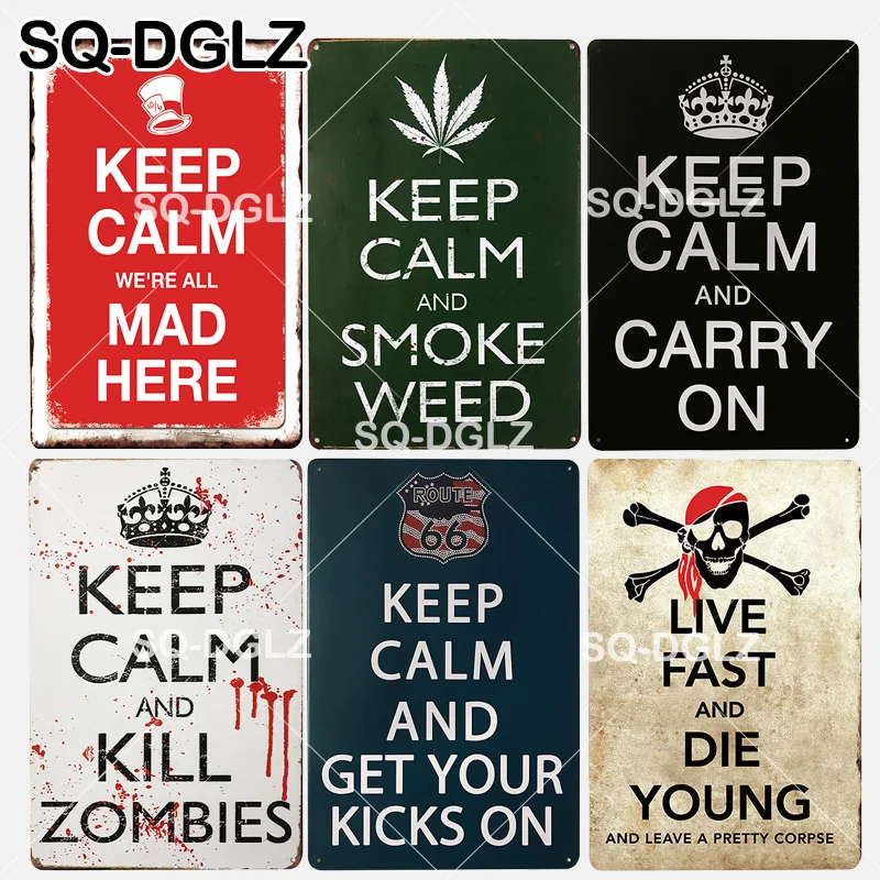 

Новинка, сохраняйте спокойствие и переносите металлические фотообои, металлические поделки, жестяные знаки, ретро-картины, таблички, художественные плакаты, металлическая живопись 1