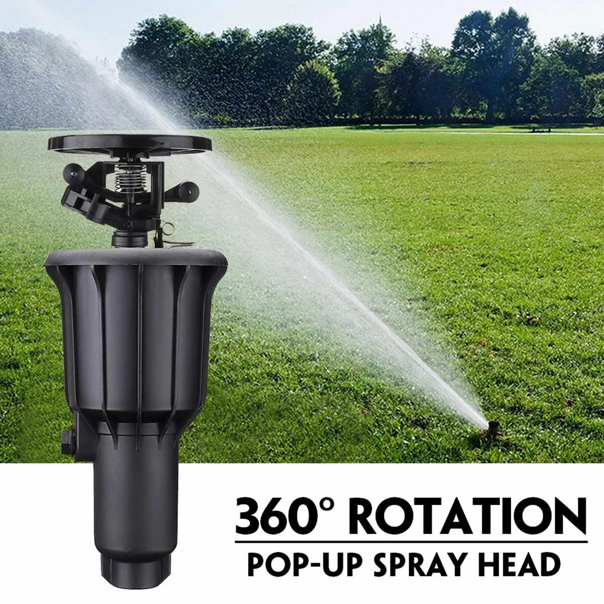 Garden Sprinkler 360 Degrees Auto Rotating Irrigation System Park Farm Watering Sprayer Buried Spray Irrigation Sprinkler Head
