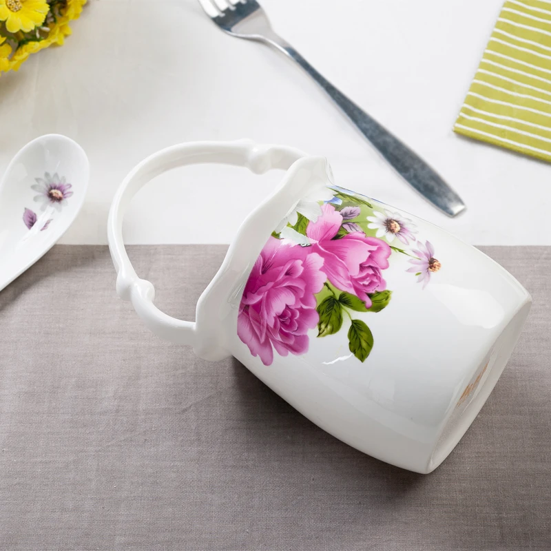 Держатель для палочек еды из костяного фарфора цветущий дизайн кухонная