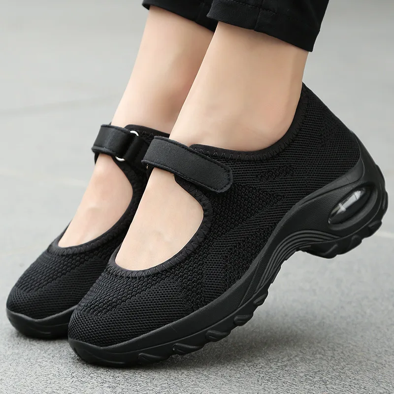 

Ankle Strap Wedge Shoes Women Chunky Platform Sneakers Ladies Casual Height Increase Sports Shoes Zapatillas Mujer Big Size 42